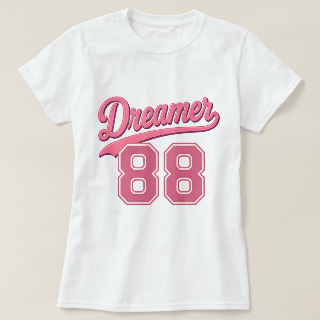 T-shirt Conception de script élégant Dreamer 88 (Design devant)