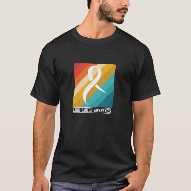 T-shirt Conception de sensibilisation au cancer du poumon (Devant)