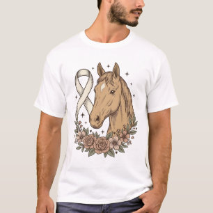 T-shirt Conception de sensibilisation florale ruban de che