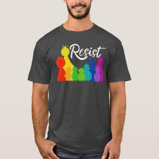 T-shirt Conception de silhouette arc-en-ciel de PBS de sau