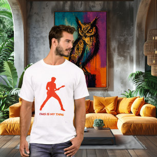 T-shirt Conception de silhouette de guitare électrique pou