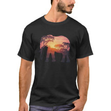 Conception de silhouette d'éléphant à double expos