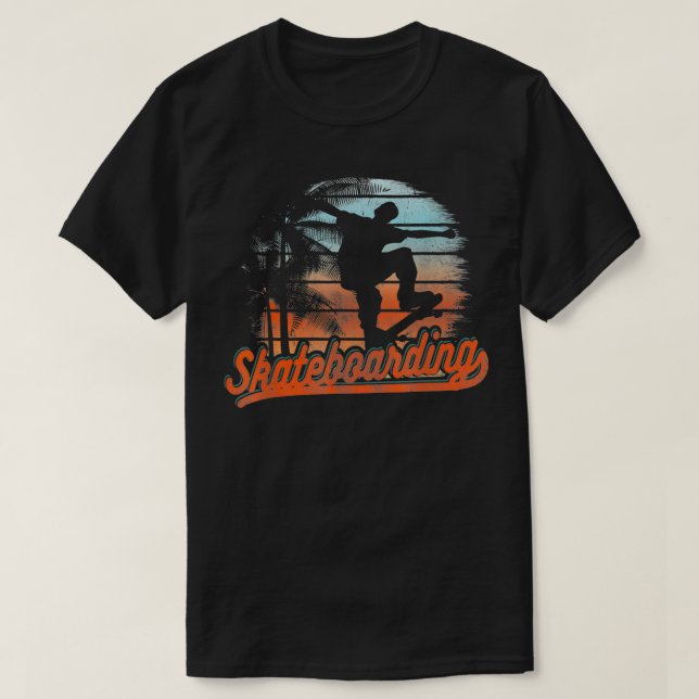 T-shirt Conception de skateboard pour les patins réels (Design devant)