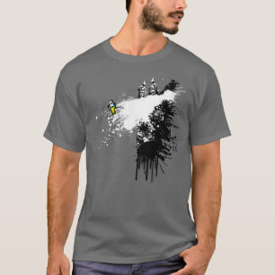 T-shirt Conception de skieur de falaise
