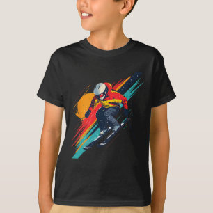 T-shirt Conception de skieur vintage - Rétro