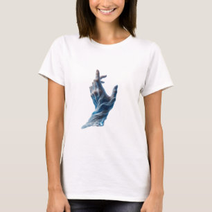 T-shirt Conception de slogan argentée WATER MAGIC accroche