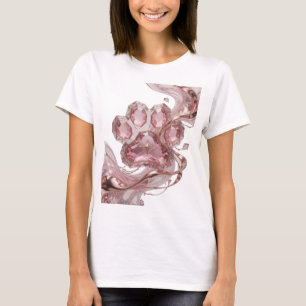 T-shirt Conception de slogan Cœur de pierre précieuse en o