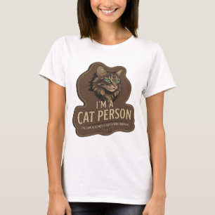 T-shirt Conception de slogan gris gras I'M A CAT PERSON