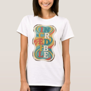 T-shirt Conception de slogan INCROYABLE Rouge vif