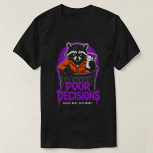 T-shirt Conception de streetwear Raton laveur détenu Mauva