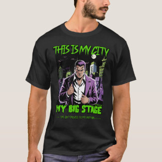 T-shirt Conception de streetwear urbain de scène de ville