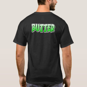 T-shirt Conception de style graffiti de beurre qui dit Beu