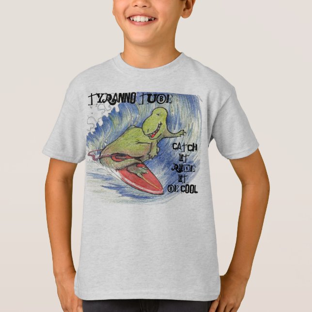 T-shirt Conception de surf de tube de Tyranno (Devant)