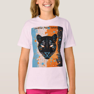 T-shirt Conception de taches de peinture de panthère futur