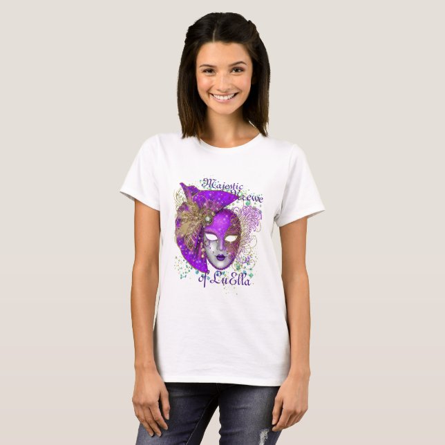 T-shirt Conception de tee - shirt de Krewe de mardi gras (Devant entier)