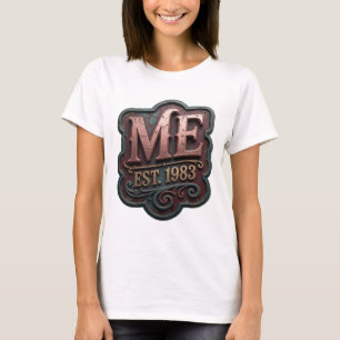 T-shirt Conception de Tendance Or ME EST 1983