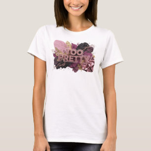 T-shirt Conception de texte artistique rouge TROP JOLIE