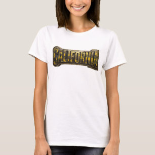T-shirt Conception de texte CALIFORNIA Orange propre