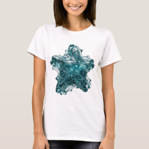 T-shirt Conception de texte étoile bleue argentée accroche