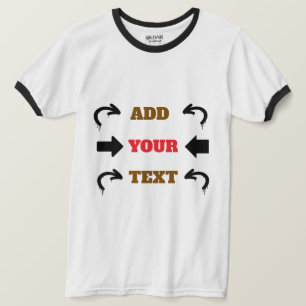 T-shirt Conception de texte graphique rouge marron noir
