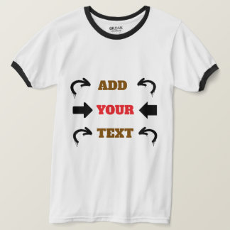 T-shirt Conception de texte graphique rouge marron noir