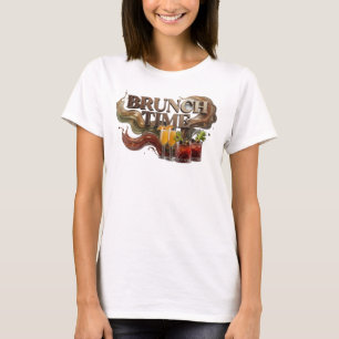 T-shirt Conception de texte iconique BRUNCH TIME orange