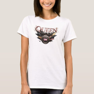 T-shirt Conception de texte MODE REINE ROUGE Tendance