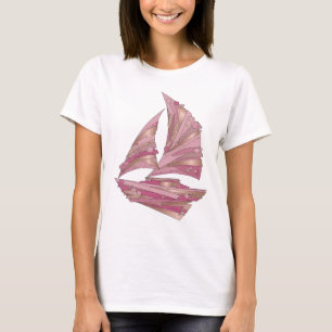 T-shirt Conception de texte NAVIRE CRISTAL ROSE Argent pro