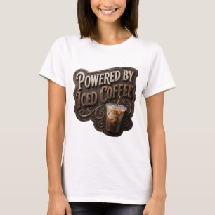 T-shirt Conception de texte Or Affûté PROPULSÉ PAR CAFÉ GL