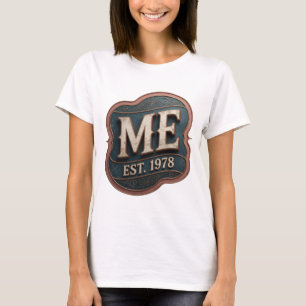 T-shirt Conception de texte Or Vibrant ME EST 1978