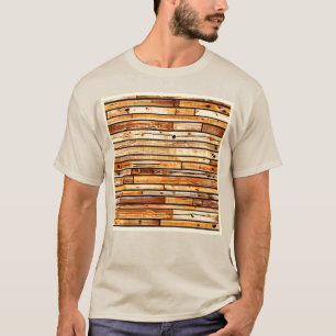 T-shirt Conception de texture de bois vieilli