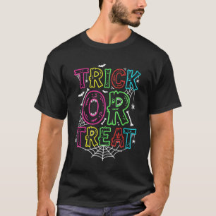 T-shirt Conception de toile d'araignée Halloween Trick or