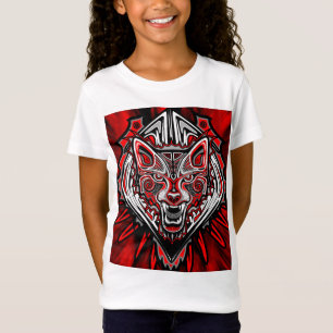 T-Shirt Conception de totem tribal Haida Loup