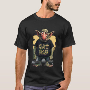 T-shirt Conception de troll papa chat drôle pour hommes qu