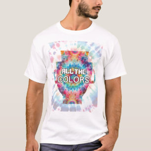 T-shirt Conception de Trophée Rétro Tie-Dye