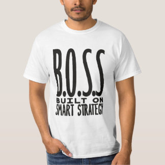 T-shirt Conception de typographie Boss Construit sur une S