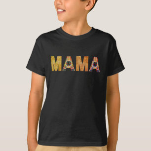 T-shirt Conception de typographie Mama Patchwork