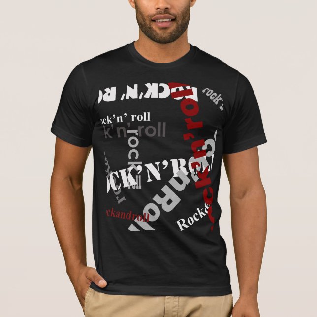 T-shirt conception de typographie rock & roll (Devant)