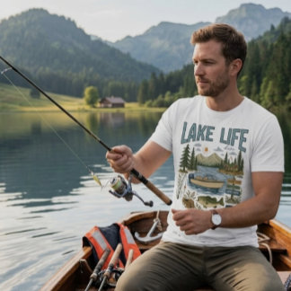 T-shirt Conception de vacances d'été au bord du lac vintag