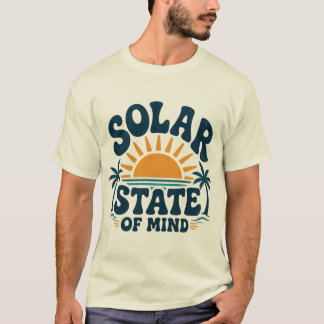 T-shirt Conception de vacances d'été Palmier Soleil Rétro
