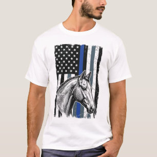 T-shirt Conception de vecteur de drapeau de cheval de lign