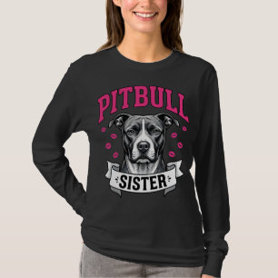 T-shirt Conception de vecteur de soeur de Pitbull amateur 