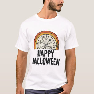 T-shirt Conception de vecteur de toile d'araignée de Hallo