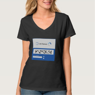 T-shirt Conception de vérification de captcha Je suis huma