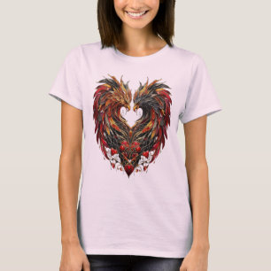 T-shirt Conception de verre de tôle dragon enchâssée