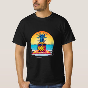 T-shirt Conception de vibes d'été de l'ananas réfrigéré,