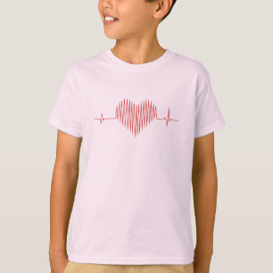 T-shirt Conception d'ECG minimaliste avec rythme cardiaque