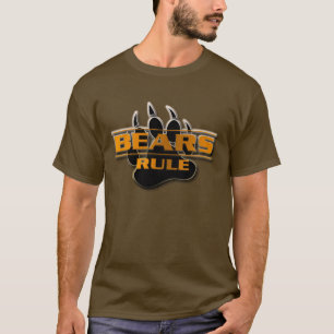 T-shirt Conception d'effet 3D moderne Ours Règle Patte d'o