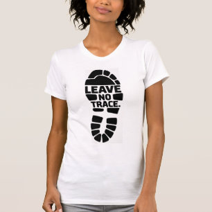 T-shirt Conception d'empreinte de botte de randonnée Leave