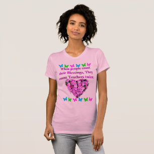 T-SHIRT CONCEPTION D'ENSEIGNANT FLORAL JOLIE ROSE